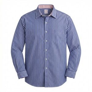Brooks Brothers Non-Iron Pima Cotton Shirt Mens XL Blue Stripe Button Down